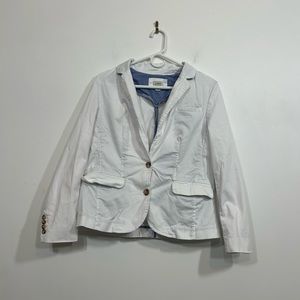 L.L.Bean White Blazer Women’s Petite Medium